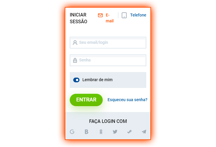 Login na conta