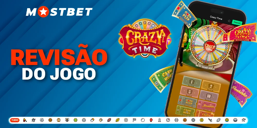 Análise do jogo Crazy Time no site do cassino Mostbet