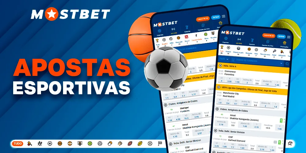 Aplicativo com apostas esportivas.